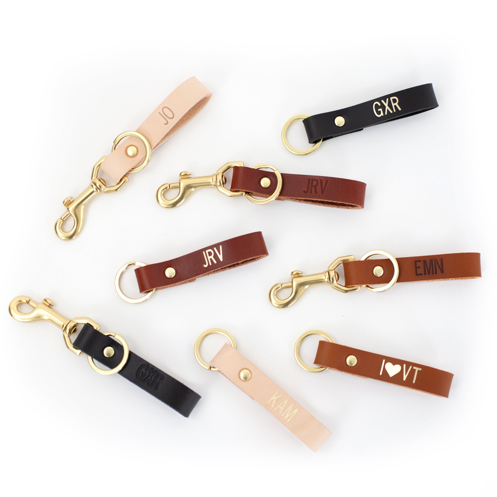 Oversized Leather Tassel Monogrammed Keychain