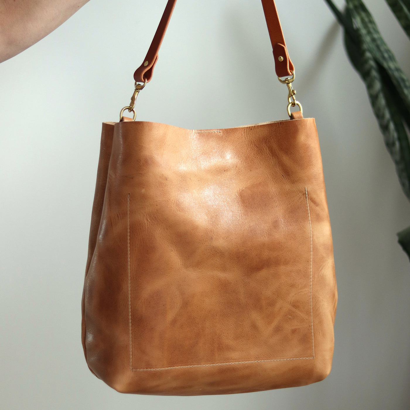 Summer Seconds Sale - Leather Day Bag - Distressed Brown No. 2