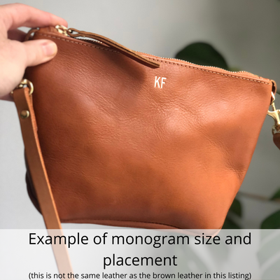 SALE Small Leather Convertible Crossbody Clutch Bag - Saddle Brown