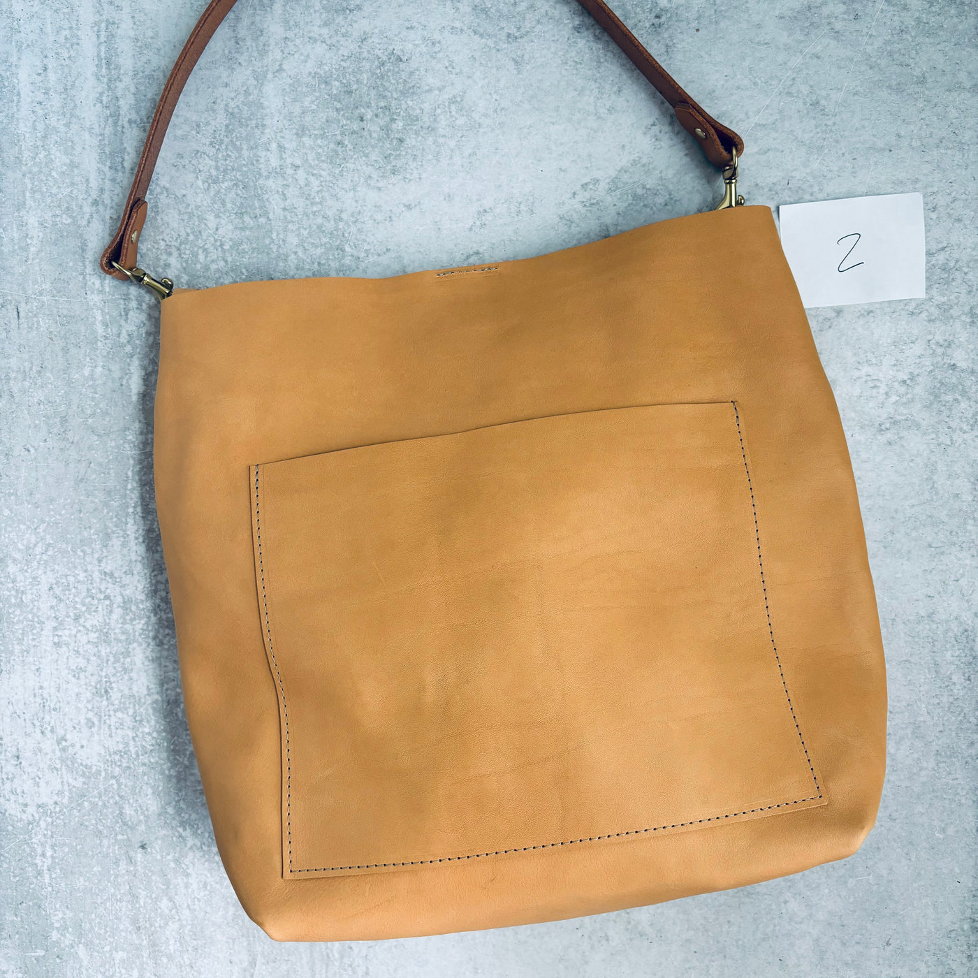 Summer Seconds Sale - Leather Day Bag - Beige No. 2