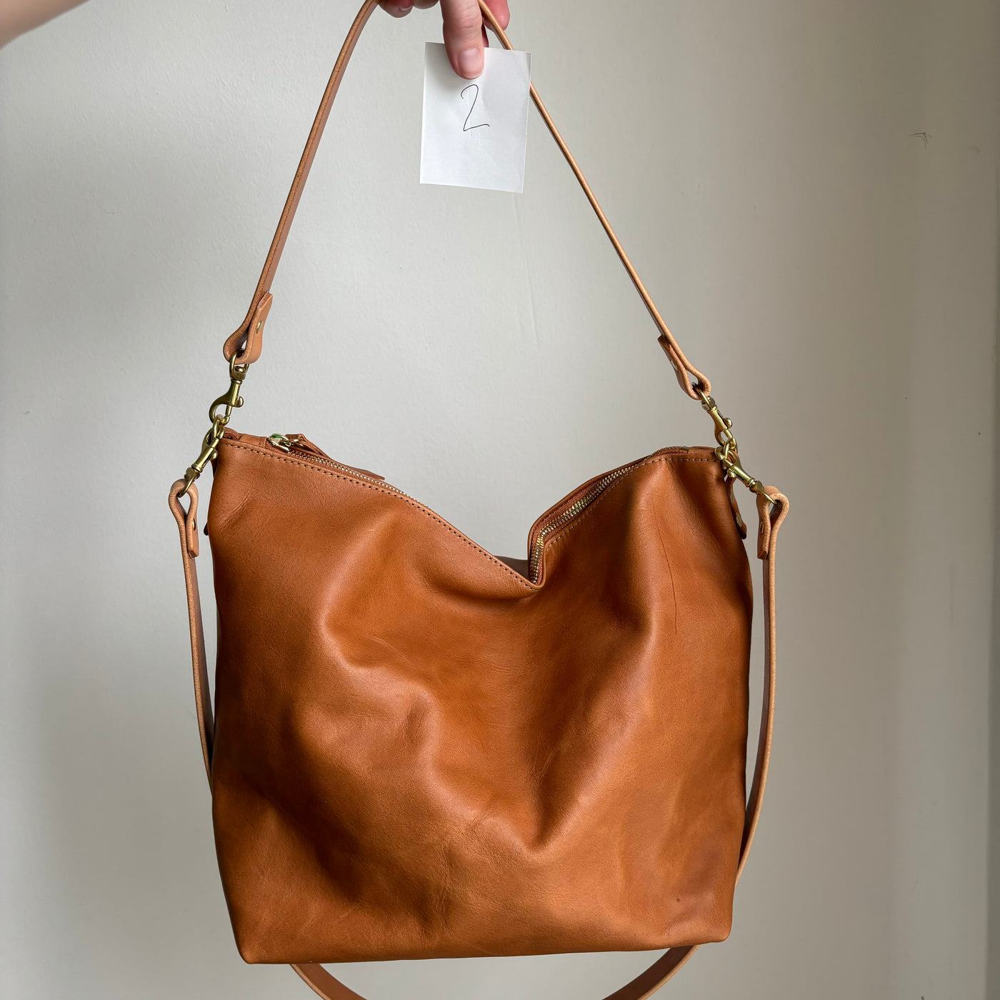 SUMMER SECONDS SALE - Large Slouchy Hobo Crossbody - Tan No. 2