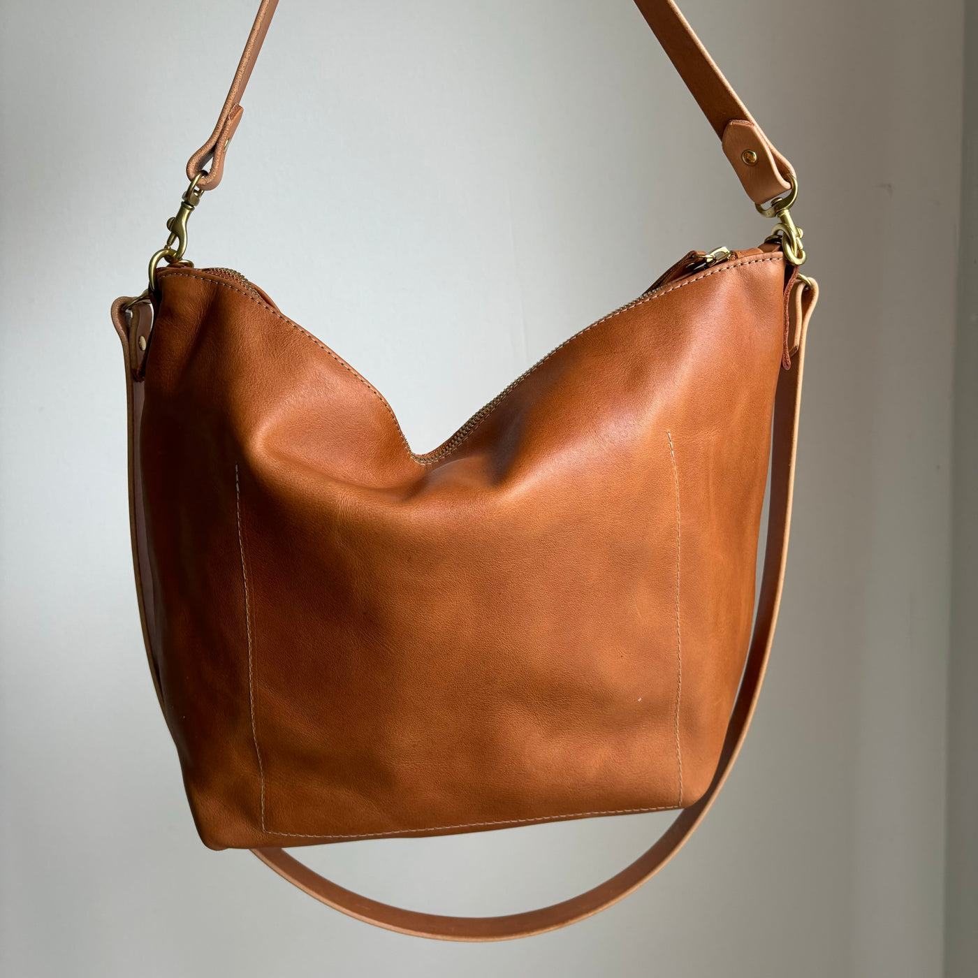 SUMMER SECONDS SALE - Large Slouchy Hobo Crossbody - Tan No. 2