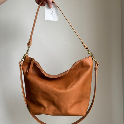 SUMMER SECONDS SALE - Large Slouchy Hobo Crossbody - Tan No. 3