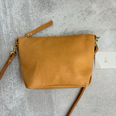 Summer Seconds Sale - Small Leather Convertible Crossbody Clutch Bag - Beige No. 6