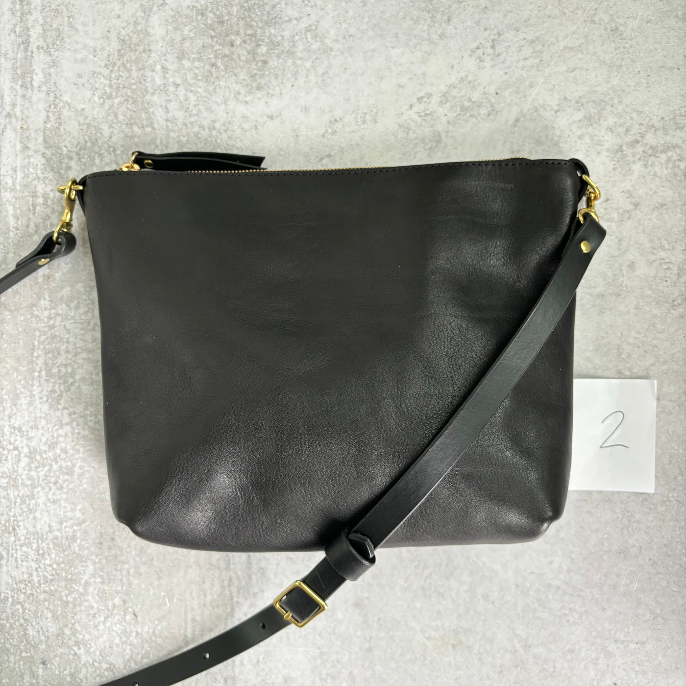 Summer Seconds Sale - Crossbody Bag with Monogram - Slouchy Black No. 2