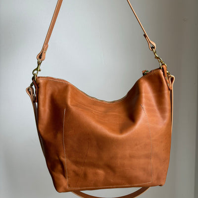 SUMMER SECONDS SALE - Large Slouchy Hobo Crossbody - Tan No. 3