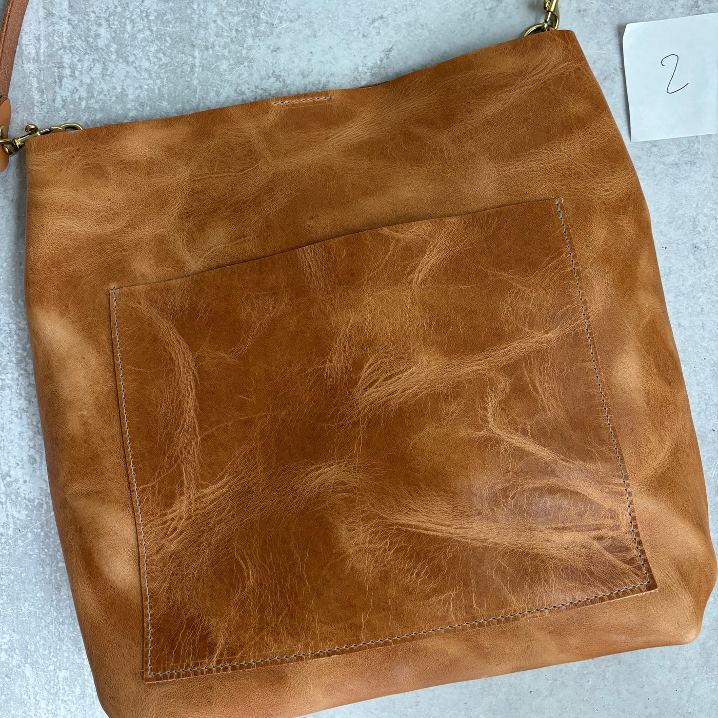 Summer Seconds Sale - Leather Day Bag - Distressed Brown No. 2