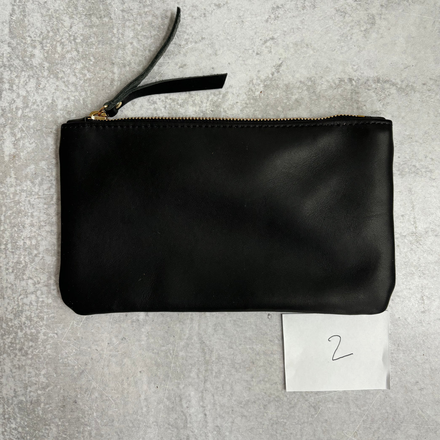 Summer Seconds Sale - Personalized Leather Zip Clutch - Soft and Slouchy Black No. 2