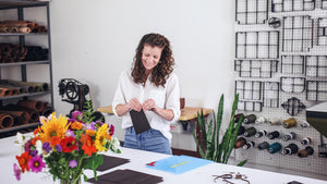 Juliette Rose Designs - handcrafted leather bags in studio