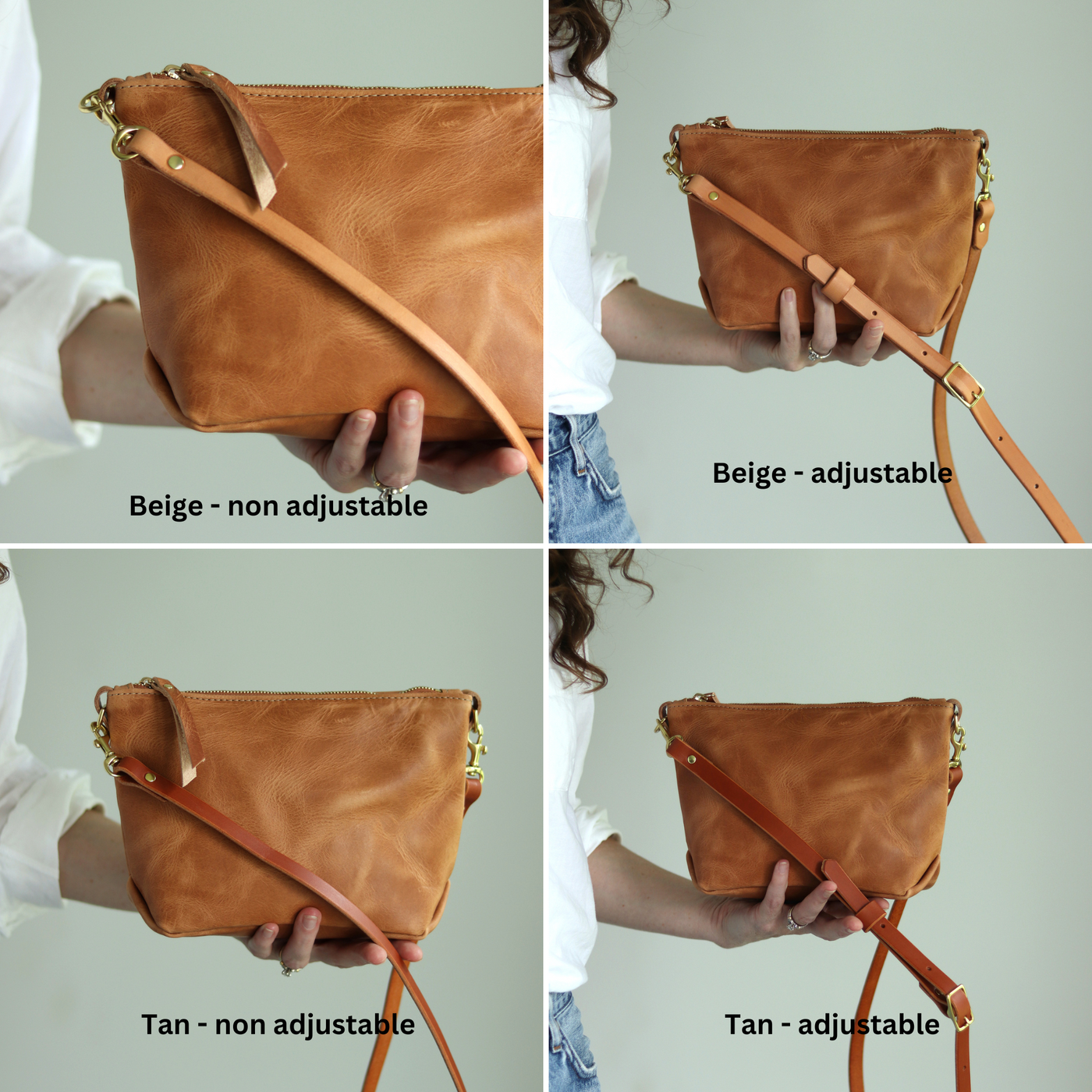 Summer Seconds Sale - Small Leather Convertible Crossbody Clutch Bag - Honey Brown Pull Up No. 2