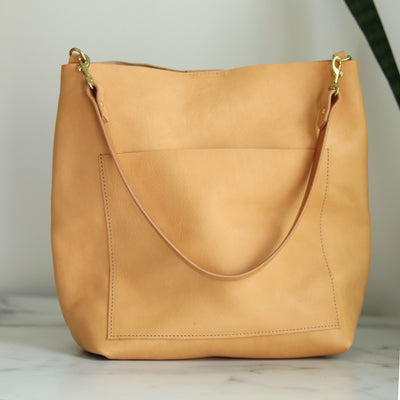 Summer Seconds Sale - Leather Day Bag - Beige No. 2