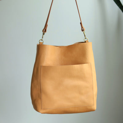 Summer Seconds Sale - Leather Day Bag - Beige No. 3