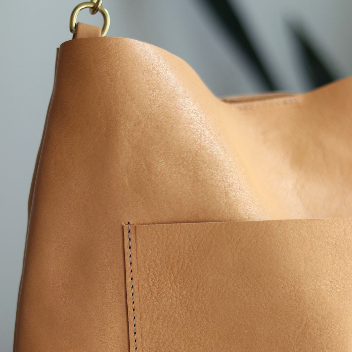 Summer Seconds Sale - Leather Day Bag - Beige No. 1