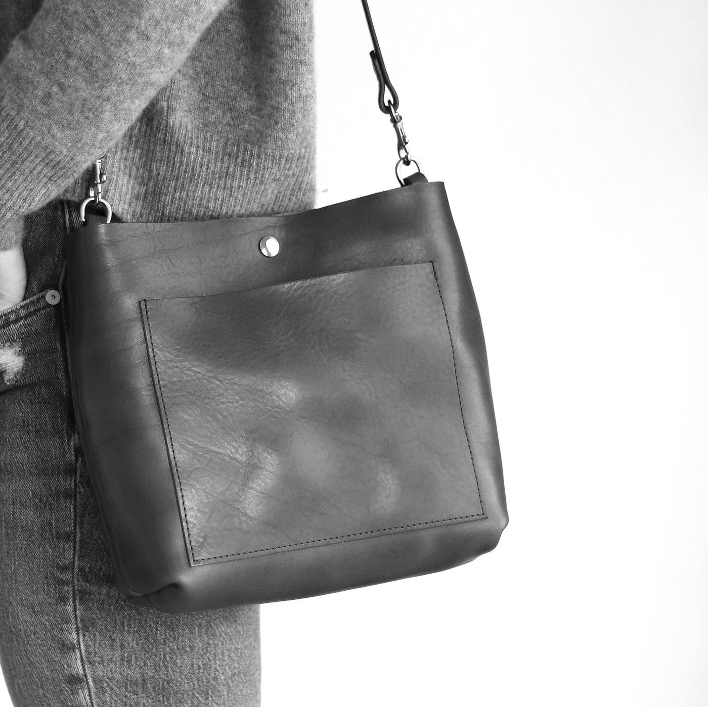 Mini Day Bag - Luxe Black Pebble