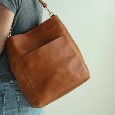 Custom Order for Susan - Leather Day Bag - Tan (Structured)