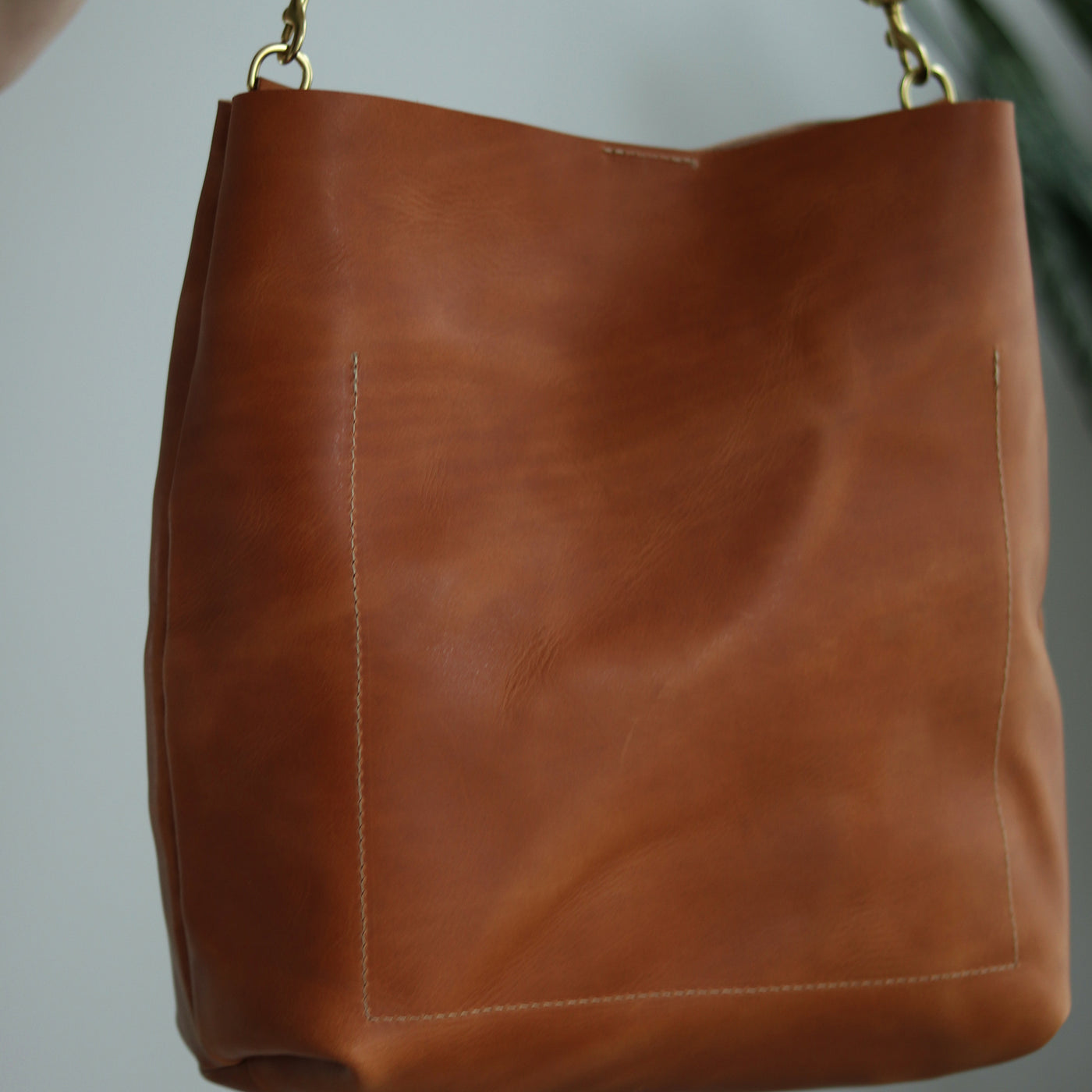 Leather Day Bag - Tan (Structured)