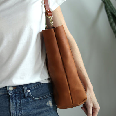 Leather Day Bag - Tan (Structured)