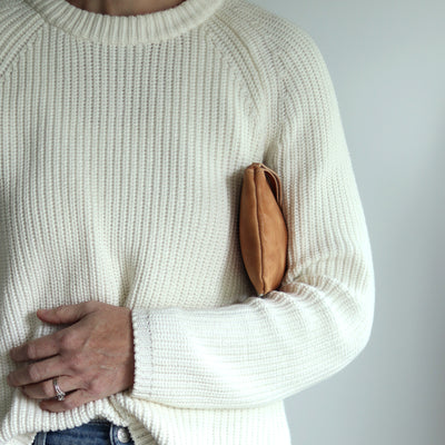 Summer Seconds Sale - Personalized Leather Zip Clutch - Honey Brown Pull Up