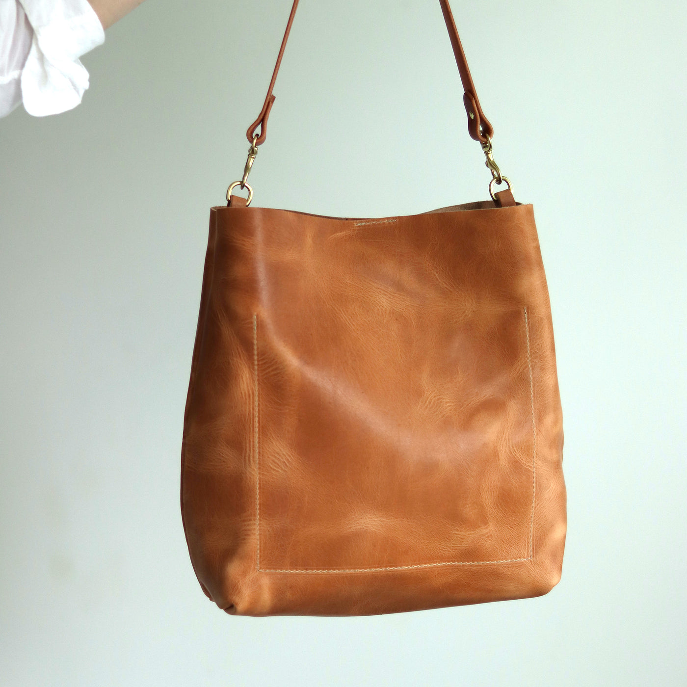 Leather Day Bag - Honey Brown Pull Up