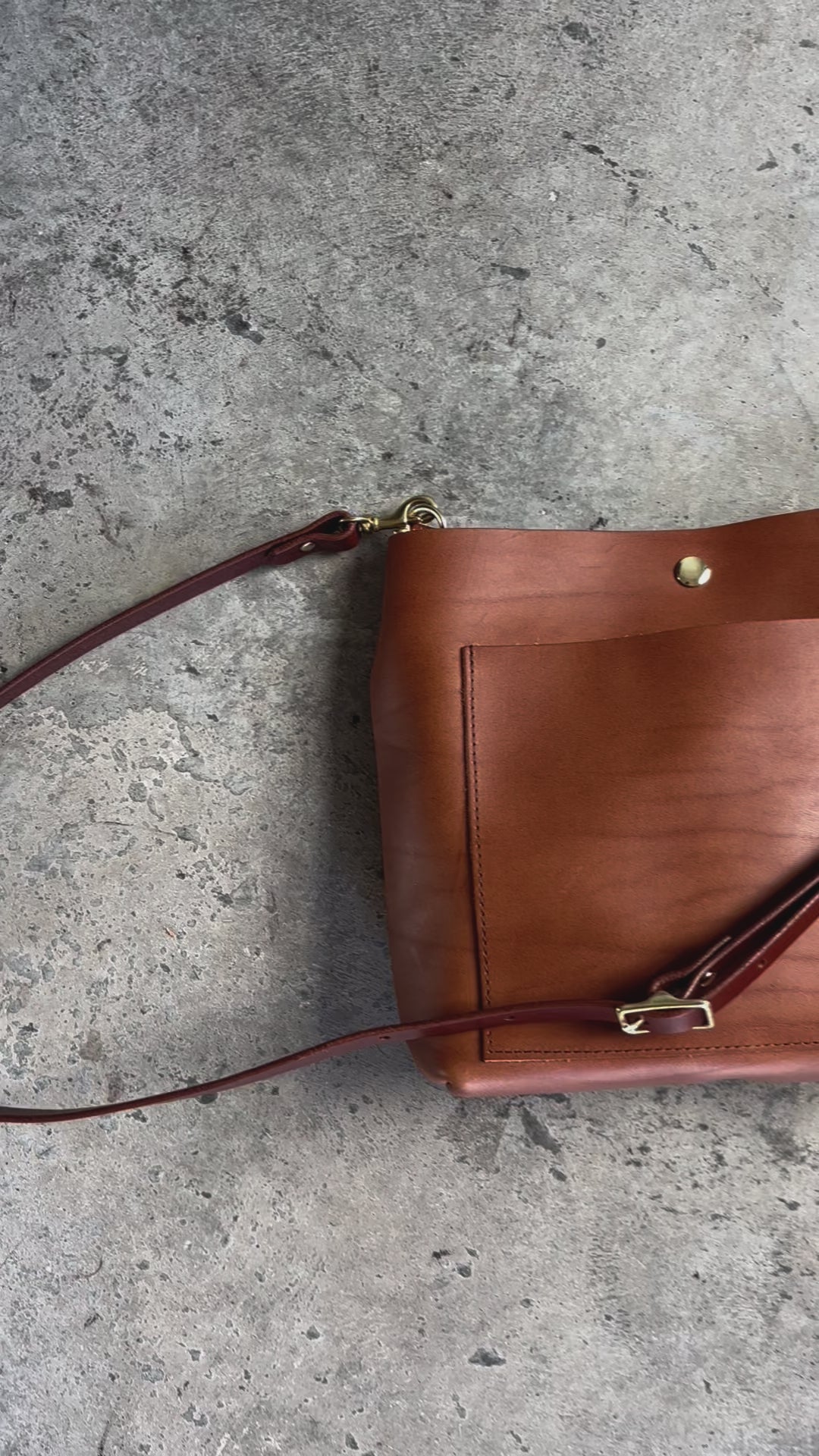 Mini Day Bag - Smooth Cognac