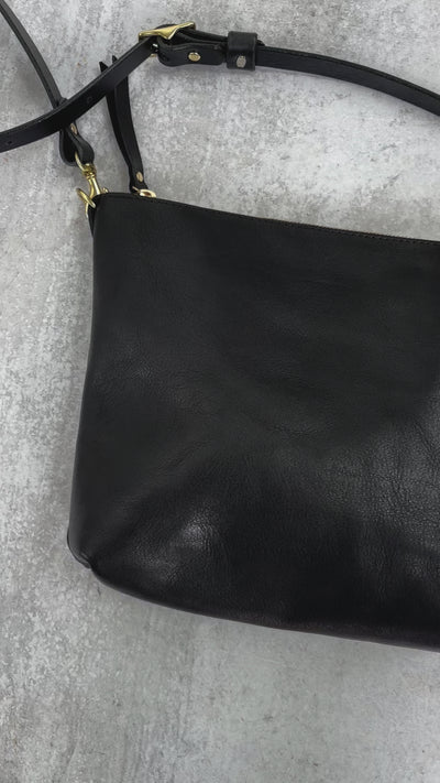 Summer Seconds Sale - Crossbody Bag with Monogram - Slouchy Black No. 2