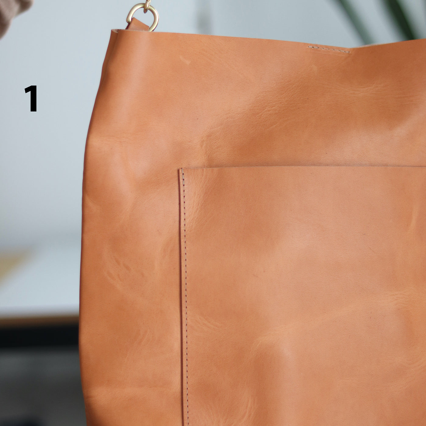 Seconds Sale - Leather Day Bag - Beige