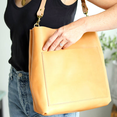 Seconds Sale - Leather Day Bag - Beige