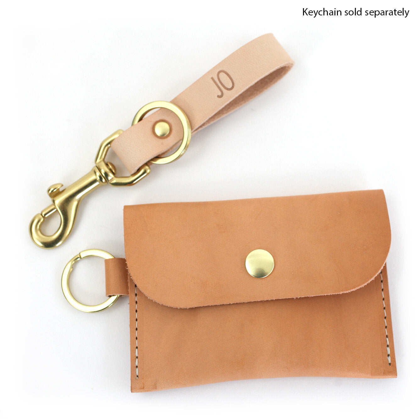 Monogram Keychain Wallet Credit Card Holder Leather Wallet 