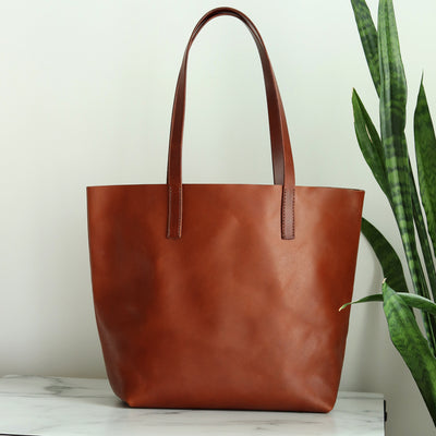 Minimalist Tote - Cognac