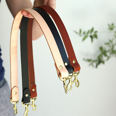 Short Leather Shoulder Strap