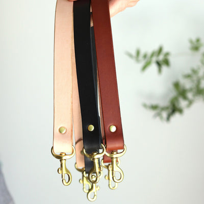 Short Leather Shoulder Strap