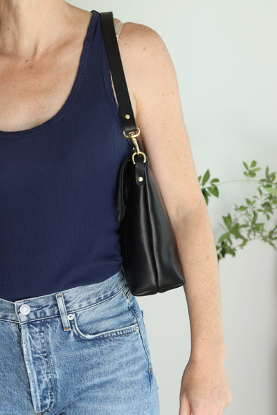 Short Leather Shoulder Strap