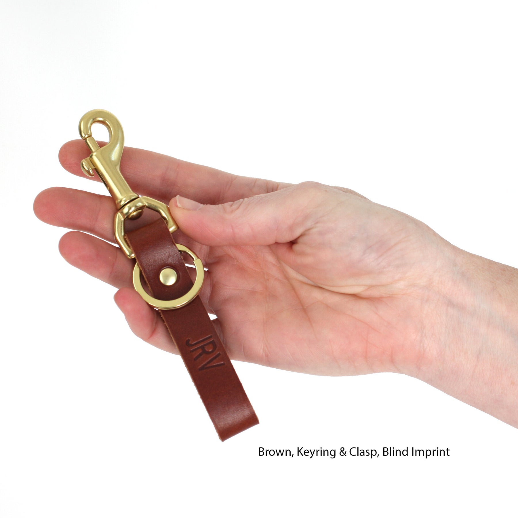 Leather Keyring With Clip By Miller and Jeeves