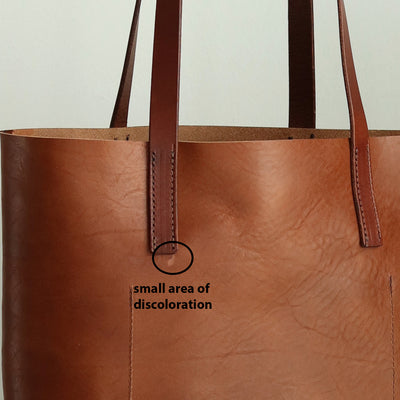 Minimalist Leather Tote - Luxe Brown