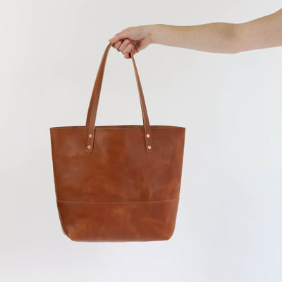 Work Tote in Italian Vegetable Tanned Leather - Gold - LIMITED EDITION!