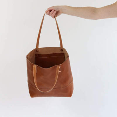 Work Tote in Italian Vegetable Tanned Leather - Gold - LIMITED EDITION!