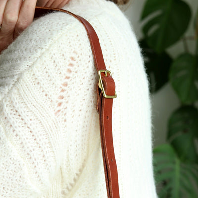 Leather Crossbody Strap - Adjustable and Removable