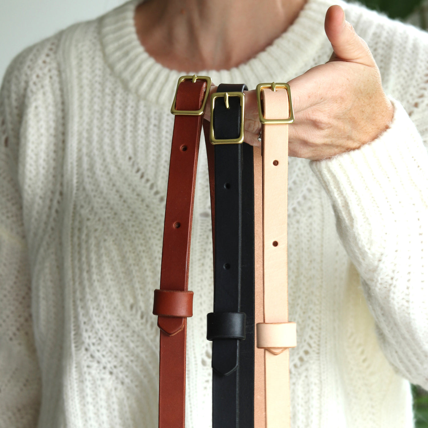 Leather Crossbody Strap - Adjustable and Removable – Juliette Rose Designs