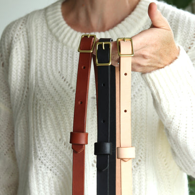 Leather Crossbody Strap - Adjustable and Removable