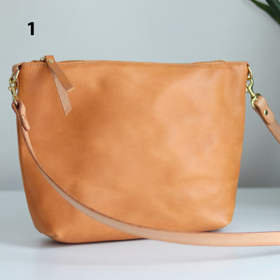 Seconds Sale - Crossbody Bag with Monogram - Beige