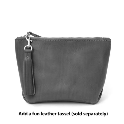 Monogrammed Leather Makeup Bag - Brown